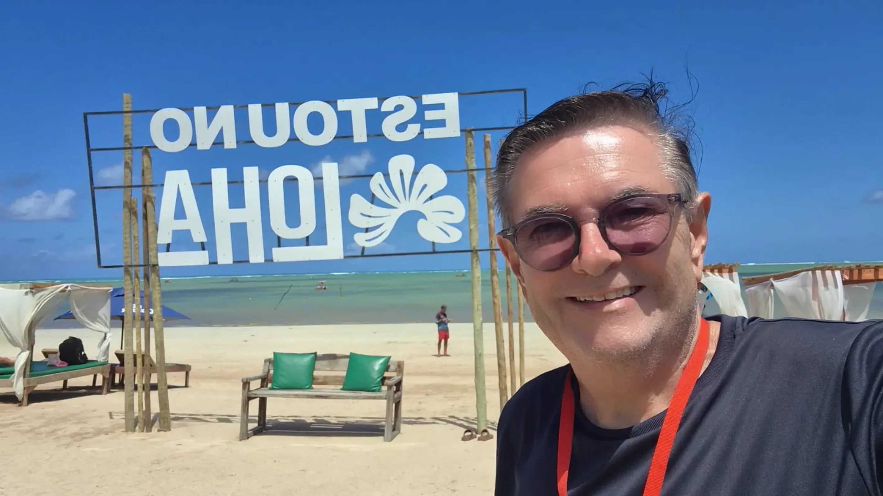 Lincoln em um dos passeios pelo litoral de Alagoas